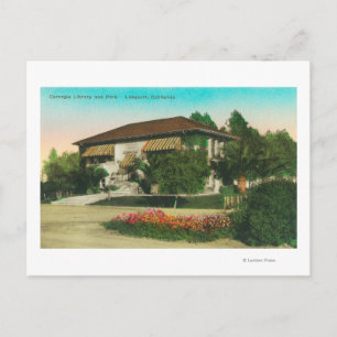 Außenansicht der Carnegie LibraryLakeport, CA Postkarte