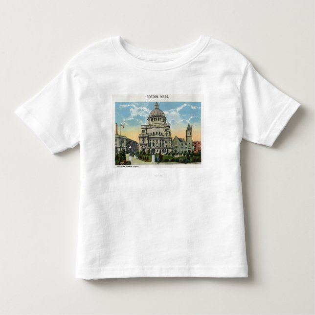 Außenansicht der christlichen Wissenschafts-Kirche Kleinkind T-shirt (Vorderseite)