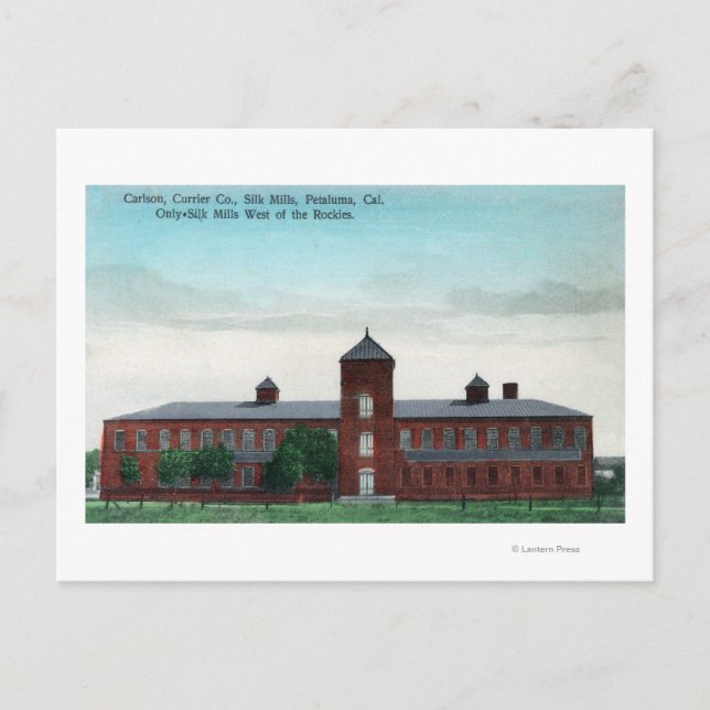 Außenansicht der Currier Co Silk Mills Postkarte (Vorderseite)
