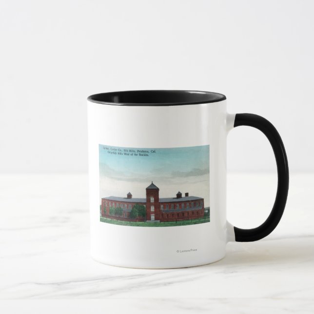 Außenansicht der Currier Co Silk Mills Tasse (Rechts)