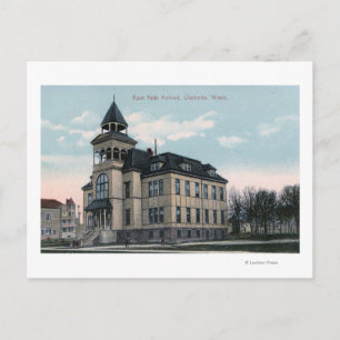 Außenansicht der East Side School Bldg Postkarte