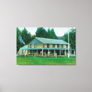 Außenansicht der Elch-Nebenfluss-Taverne Leinwanddruck