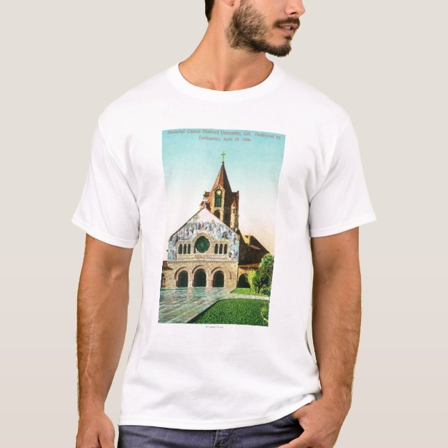 Außenansicht der Erinnerungskirche bei Stanford U T-Shirt (Vorderseite)