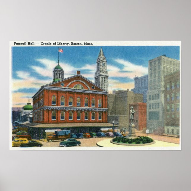 Außenansicht der Faneuil Halle # 2 Poster (Vorne)