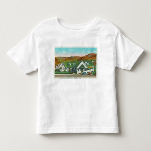 Außenansicht der grünen Hütte Caf� Kleinkind T-shirt