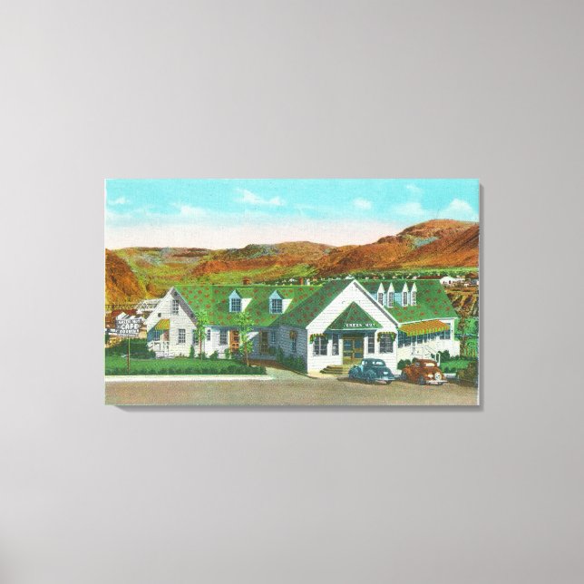 Außenansicht der grünen Hütte � Leinwanddruck (Vorderseite)