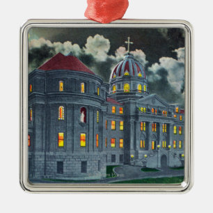 Außenansicht der heiligen Namen-Akademie Gbd an Silbernes Ornament