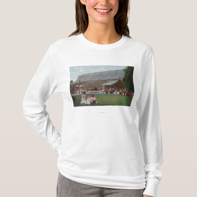 Außenansicht der Idora Park-Skaten-Eisbahn T-Shirt (Vorderseite)