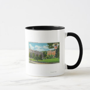 Außenansicht der Kadett-Kasernen und der Turnhalle Tasse