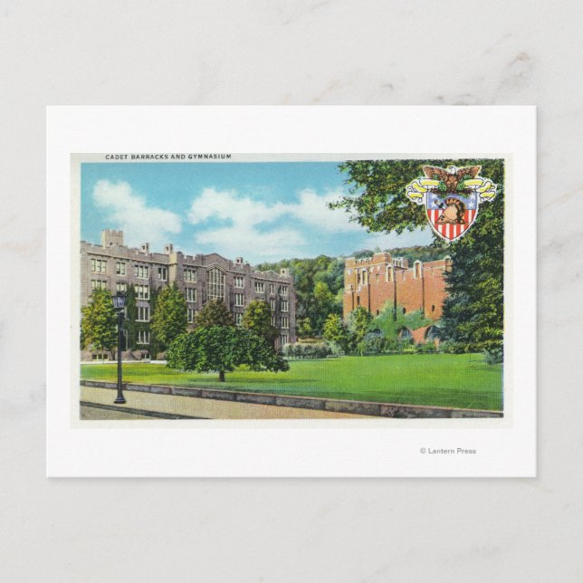 Außenansicht der Kadetten und des Fitnessraums Postkarte (Vorderseite)