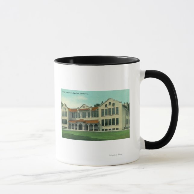 Außenansicht der Longfellow School Tasse (Rechts)