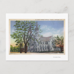 Außenansicht der Marienkirche Postkarte