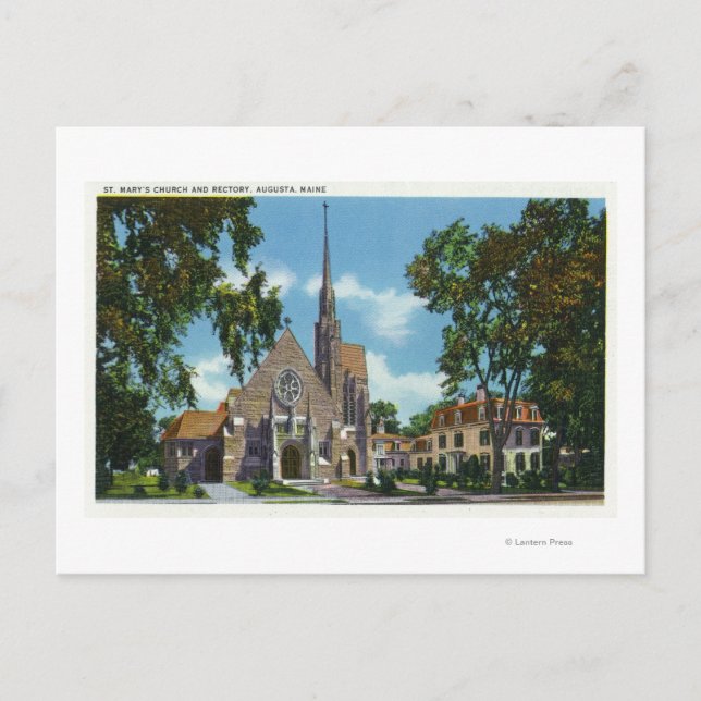 Außenansicht der Marienkirche und der Kirche Postkarte (Vorderseite)