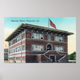 Außenansicht der Mittelschule 3 Poster