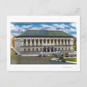 Außenansicht der öffentlichen Bibliothek Postkarte