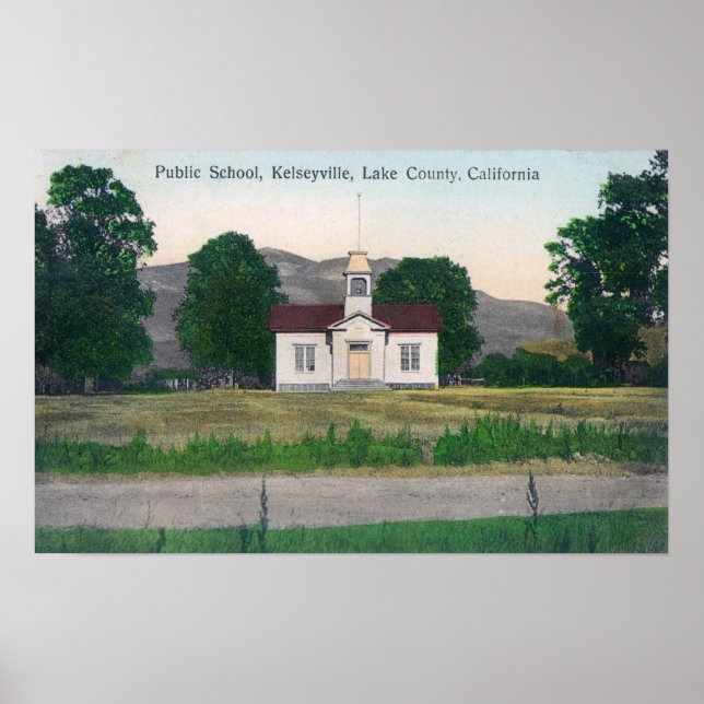 Außenansicht der öffentlichen Schule Poster (Vorne)