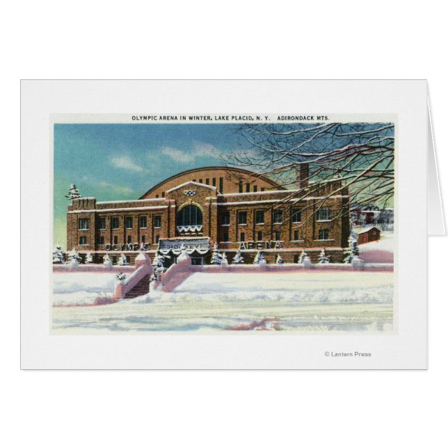Außenansicht der olympischen Arena im Winter (Vorderseite (Horizontal))