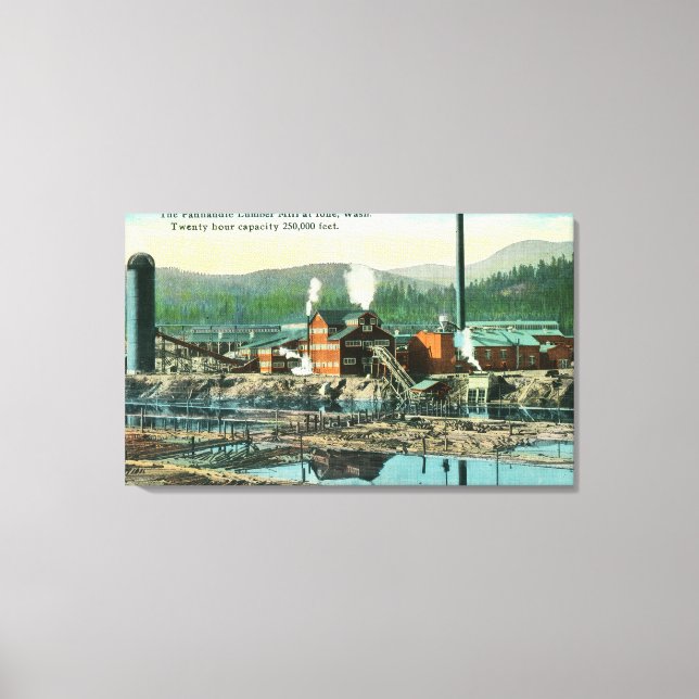 Außenansicht der Panhandle-Lumbermühle Leinwanddruck (Vorderseite)
