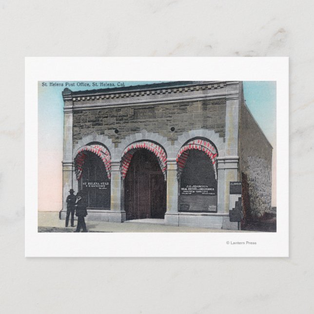 Außenansicht der Post St. Helena Postkarte (Vorderseite)