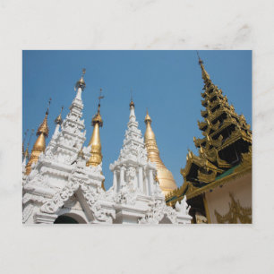 Außenansicht der Shwedagon-Pagode Postkarte