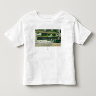 Außenansicht der Sonnenuntergang-Cafeteria Kleinkind T-shirt