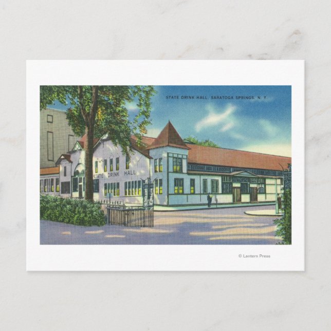 Außenansicht der Staat Drink Hall Postkarte (Vorderseite)