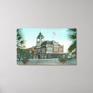 Außenansicht der Stadt HallHealdsburg, CA Leinwanddruck