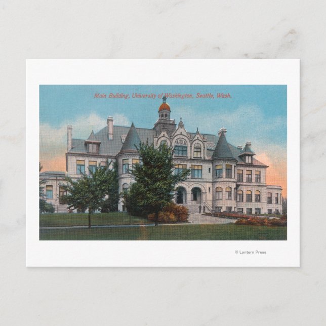 Außenansicht der Universität WA Main Bldg Postkarte (Vorderseite)