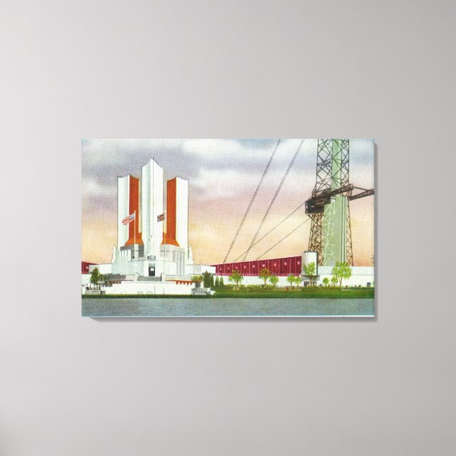 Außenansicht der US-Regierung Leinwanddruck (Vorderseite)