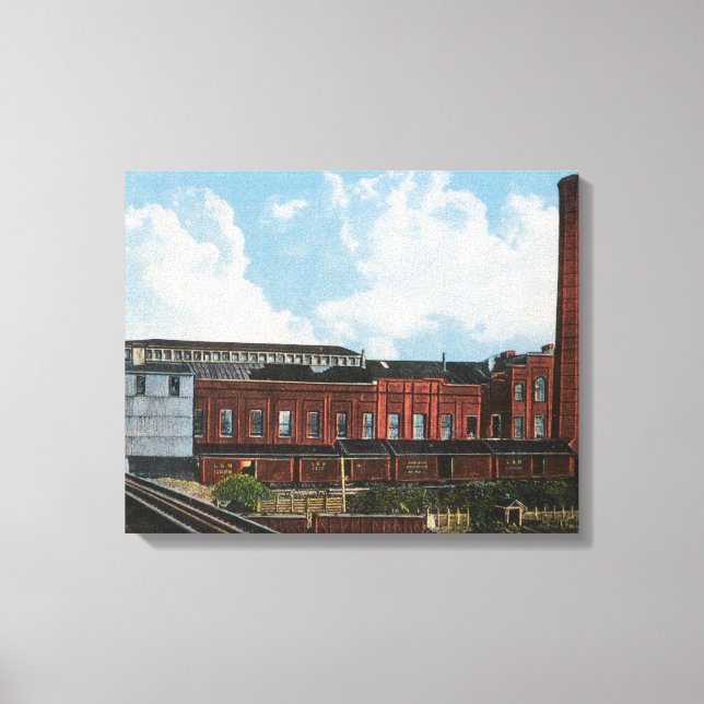 Außenansicht der Zuckerrübenfabrik Leinwanddruck (Vorderseite)