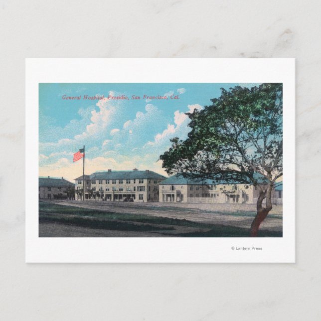 Außenansicht des allgemeinen Krankenhauses, Presid Postkarte (Vorderseite)