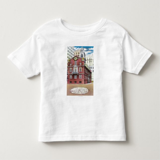 Außenansicht des alten Staats-Hauses Kleinkind T-shirt (Vorderseite)