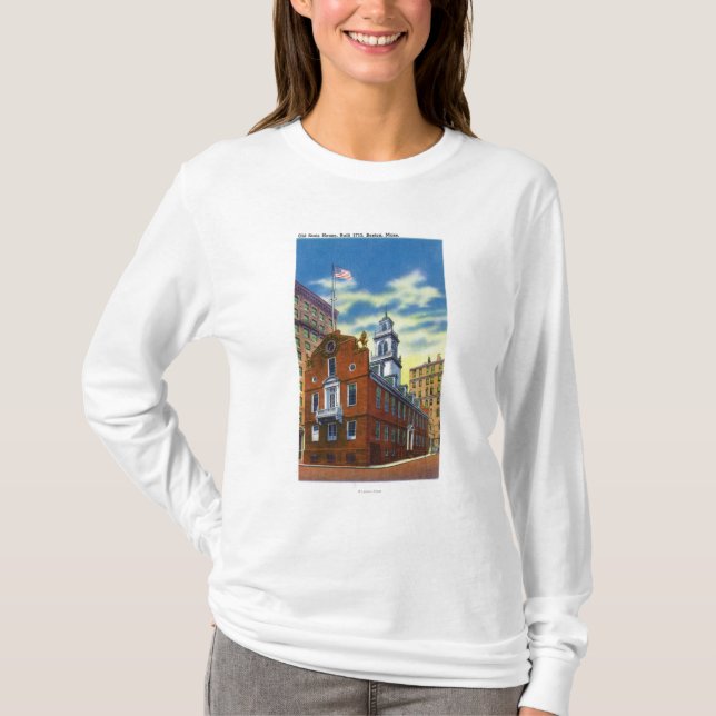 Außenansicht des alten Staats-Hauses T-Shirt (Vorderseite)