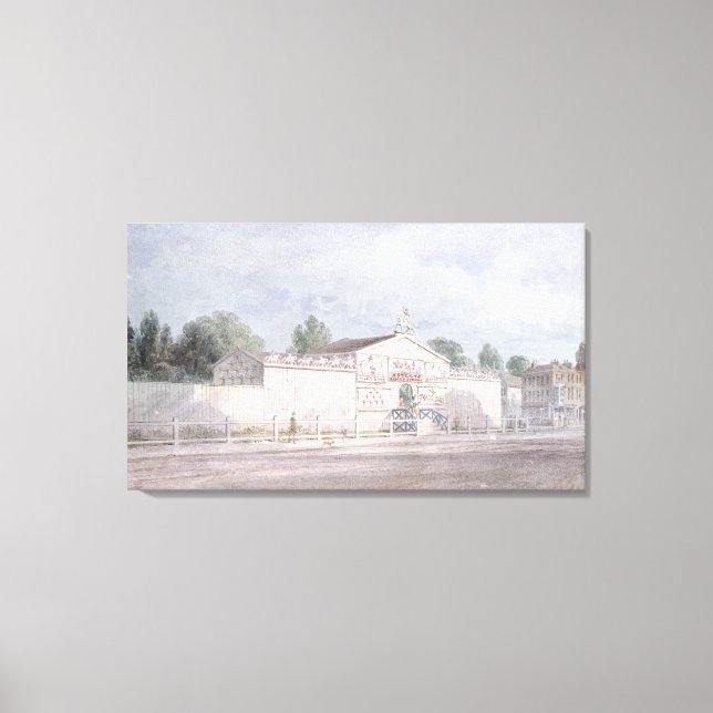 Außenansicht des Amphitheaters von Astley, 1777 Leinwanddruck (Vorderseite)