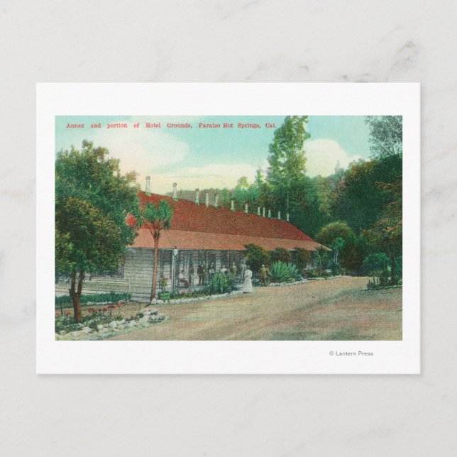 Außenansicht des Anhangs und der Hotelgrundlagen Postkarte (Vorderseite)