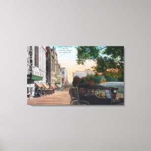 Außenansicht des Auditorium Theaters am 5. Leinwanddruck