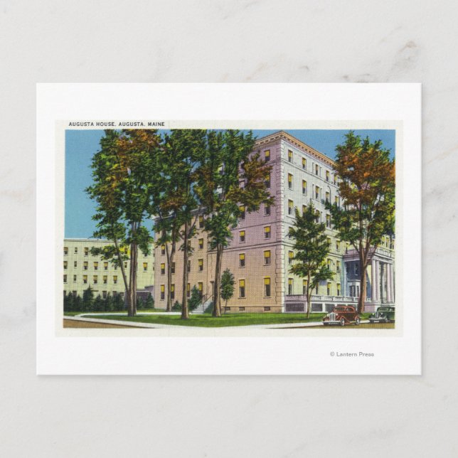 Außenansicht des Augusta-Hauses Postkarte (Vorderseite)