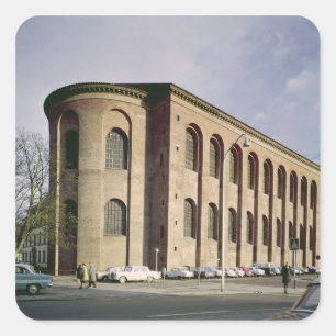 Außenansicht des Aula Palatina, errichtetes c.310 Quadratischer Aufkleber