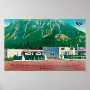 Außenansicht des Auto Court of North Bend Poster