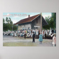 Außenansicht des Bahnhofs am 4.