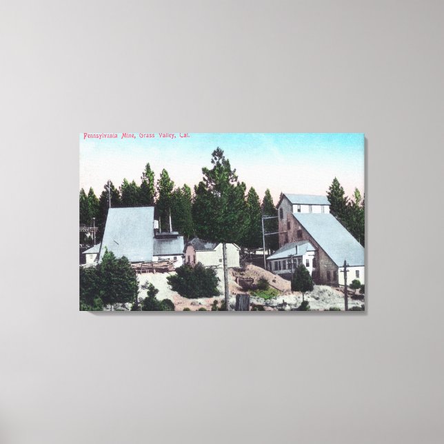 Außenansicht des Bergwerks von Pennsylvania Leinwanddruck (Vorderseite)