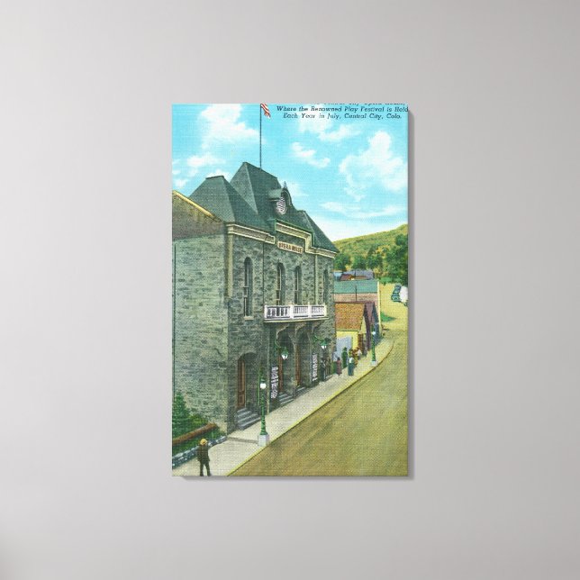 Außenansicht des berühmten Opernhauses Leinwanddruck (Vorderseite)