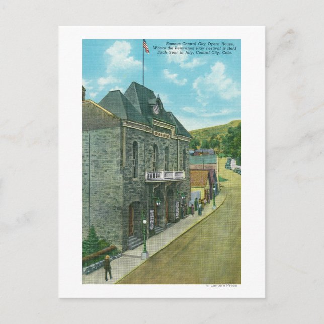 Außenansicht des berühmten Opernhauses Postkarte (Vorderseite)