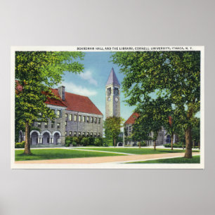 Außenansicht des Boardman Hall und der Bibliothek Poster