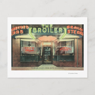 Außenansicht des Broilerrestaurants Postkarte
