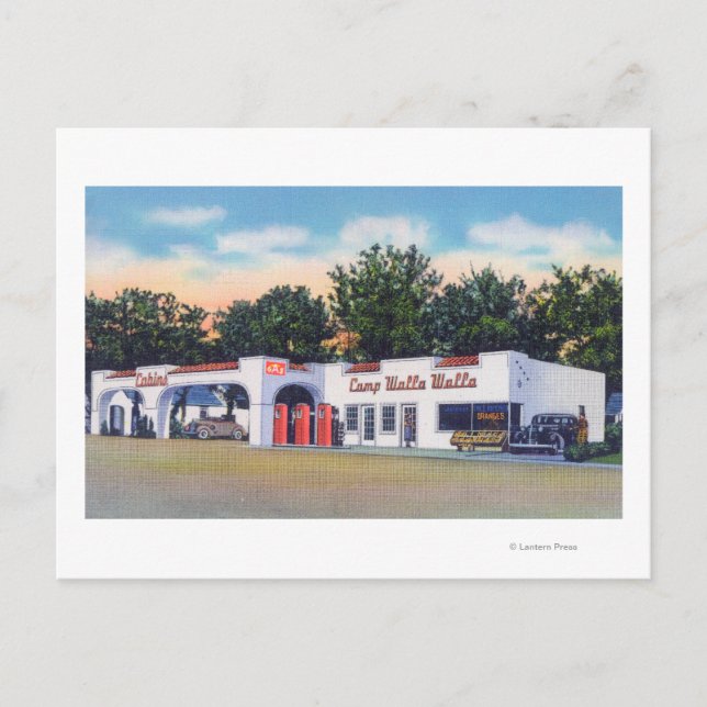 Außenansicht des Camps Walla Walla Postkarte (Vorderseite)
