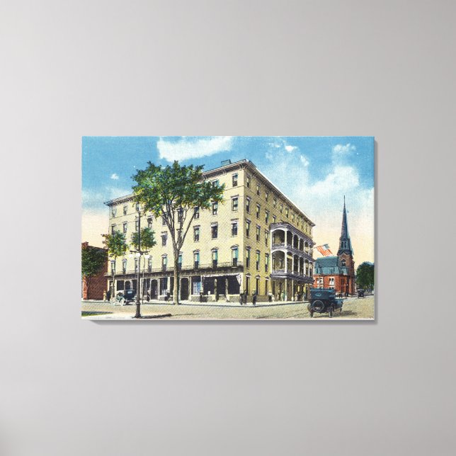 Außenansicht des De Witt Hotels Leinwanddruck (Vorderseite)