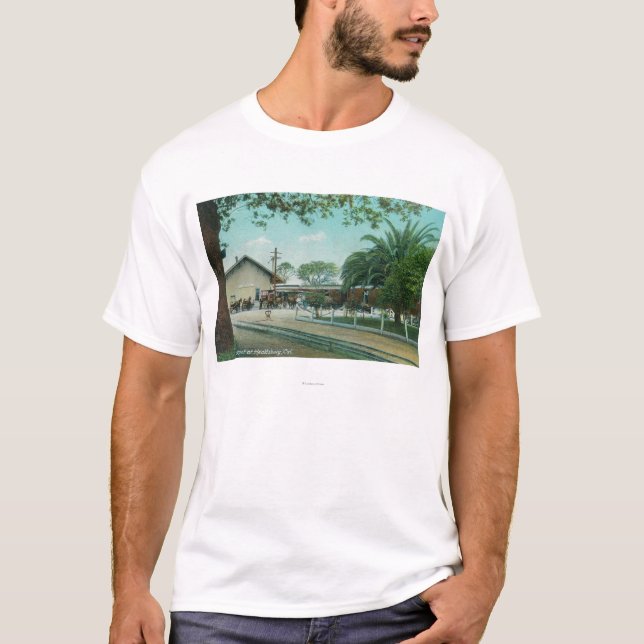 Außenansicht des DepotHealdsburg, CA T-Shirt (Vorderseite)