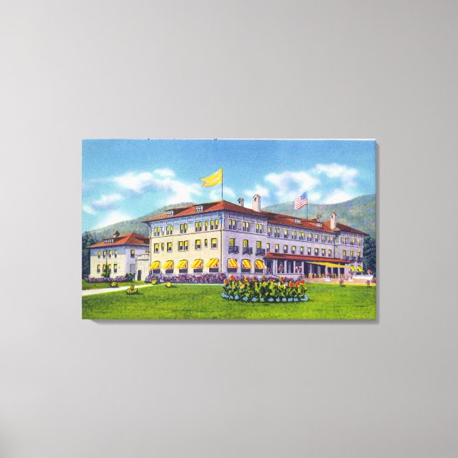 Außenansicht des Fort William Henry Hotel Leinwanddruck (Vorderseite)