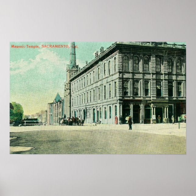 Außenansicht des Freimaurertempels 2 Poster (Vorne)